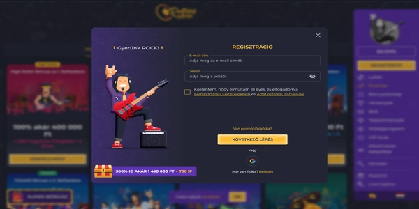 Rolling Slot Casino registracija na mobilnem telefonu
